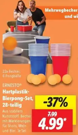 Lidl ERNESTO Hartplastik Bierpong-Set, 28-teilig Angebot
