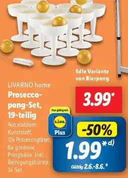 Lidl LIVARNO home Proseccopong-Set, 19-teilig Angebot