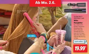 Lidl SILVERCREST PERSONAL CARE Akku Haarglätter Angebot