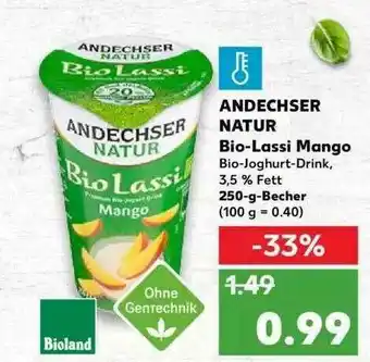 Kaufland Andechser Natur Bio-lassi Mango Angebot