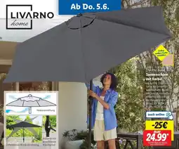 Lidl LIVARNO home Sonnenschirm mit Kurbel Angebot