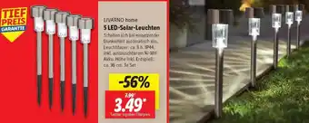 Lidl LIVARNO home 5 LED-Solar-Leuchten Angebot
