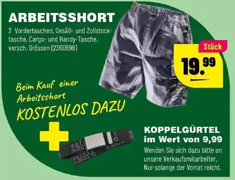 Leitermann Baumarkt Arbeitsshort oder Koppelgürtel Angebot