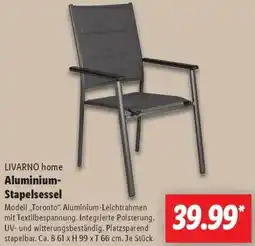 Lidl LIVARNO home Aluminium Stapelsessel Angebot