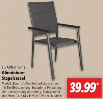 Lidl LIVARNO home Aluminium Stapelsessel Angebot
