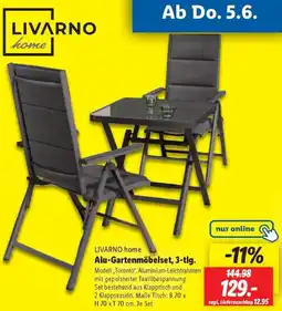 Lidl LIVARNO home Alu-Gartenmöbelset, 3-tlg. Angebot