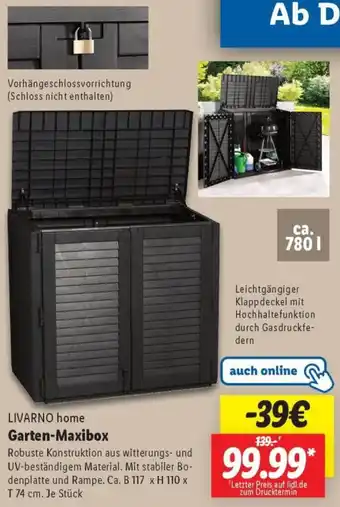 Lidl LIVARNO home Garten-Maxibox Angebot