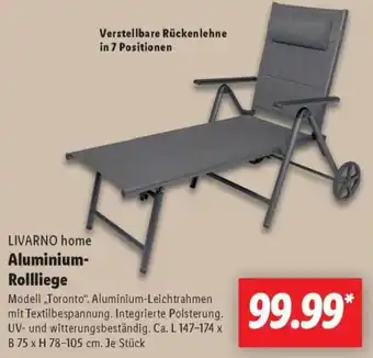 Lidl LIVARNO home Aluminium Rollliege Angebot