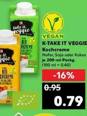 Kaufland K-take It Veggie Kochcreme Angebot