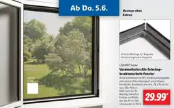 Lidl LIVARNO home Vormontiertes Alu-Teleskop Insektenschutz-Fenster Angebot