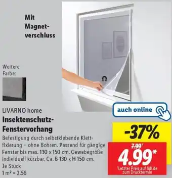 Lidl LIVARNO home Insektenschutz Fenstervorhang Angebot