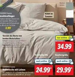 Lidl LIVARNO home Bettwäsche mit Leinen Angebot