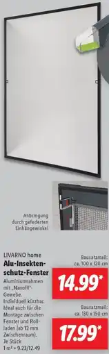 Lidl LIVARNO home Alu-Insektenschutz-Fenster Angebot