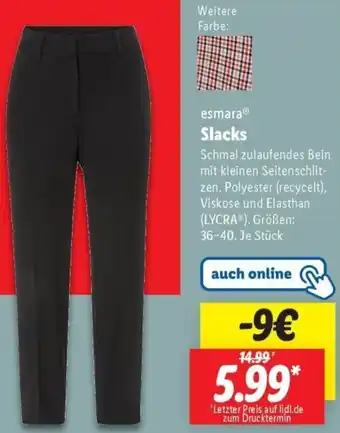Lidl esmara Slacks Angebot