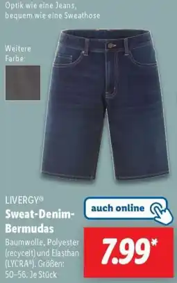 Lidl LIVERGY Sweat-Denim Bermudas Angebot