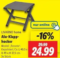 Lidl LIVARNO home Alu-Klapphocker Angebot