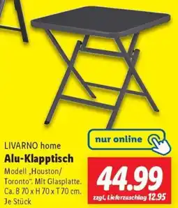Lidl LIVARNO home Alu-Klapptisch Angebot