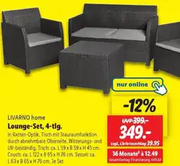 Lidl LIVARNO home Lounge-Set, 4-tlg. Angebot