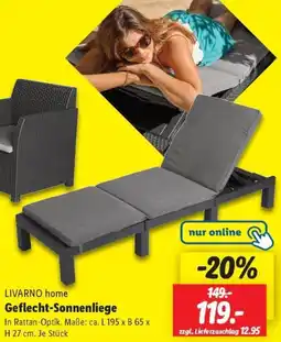 Lidl LIVARNO home Geflecht-Sonnenliege Angebot