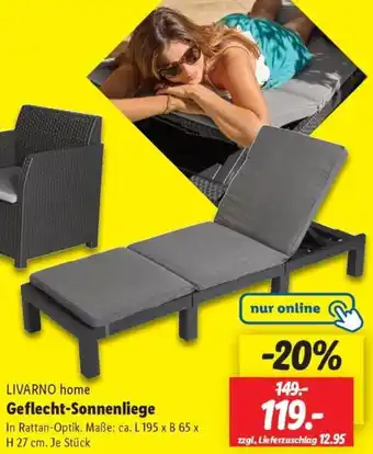 Lidl LIVARNO home Geflecht-Sonnenliege Angebot