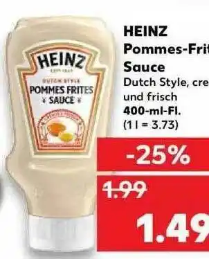 Kaufland Heinz Pommes-frites Sauce Angebot