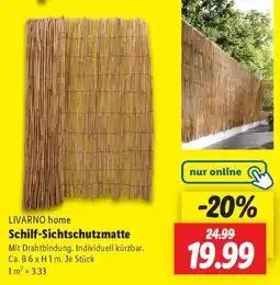 Lidl LIVARNO home Schilf-Sichtschutzmatte Angebot