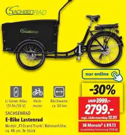 Lidl SACHSENRAD E-Bike Lastenrad Angebot
