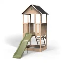 Netto Marken-Discount EXIT Panorama 500 Holzspielhaus mit Rutsche und Sandkasten Angebot