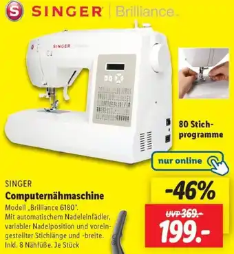 Lidl SINGER Computernähmaschine Angebot
