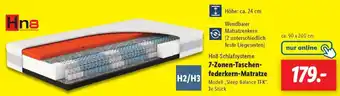 Lidl Hn8 Schlafsysteme 7-Zonen-Taschenfederkern Matratze Angebot