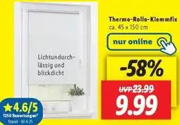 Lidl LICHTBLICK Thermo-Rollo-Klemmfix Angebot