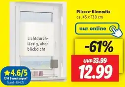Lidl LICHTBLICK Plissee-Klemmfix Angebot