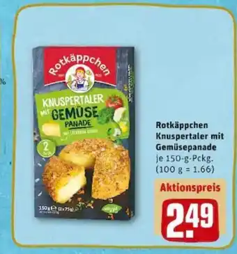 REWE PETZ Rotkappchen Knuspertaler mit Gemusepanade Angebot