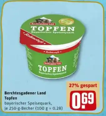 REWE PETZ Berchtesgadener Land Topfen Angebot