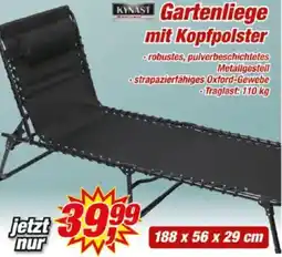 Posten Börse KYNAST Gartenliege mit Kopfpolster Angebot
