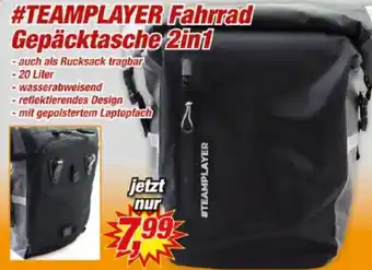 Posten Börse #TEAMPLAYER Fahrrad Gepäcktasche 2in1 Angebot