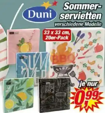 Posten Börse Duni Sommerservietten Angebot