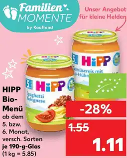 Kaufland HIPP Bio- Menü Angebot
