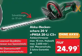 Kaufland Akku-Hecken- schere 20 V PHSA 20-Li C3 Angebot