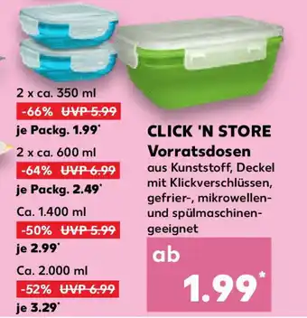 Kaufland CLICK 'N STORE Vorratsdosen Angebot