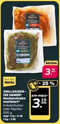 NETTO GRILLSAISON – ISS IMMER! Nackensteaks mariniert Angebot