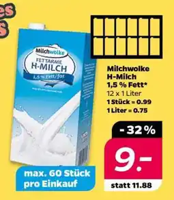 NETTO Milchwolke H-Milch 1.5 % Fett Angebot