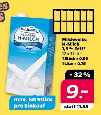 NETTO Milchwolke H-Milch 1.5 % Fett Angebot