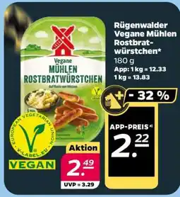 NETTO Rügenwalder Vegane Mühlen Rostbratwürstchen Angebot