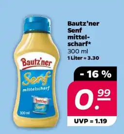NETTO BAUTZ'NER Senf Mittelscharf Angebot