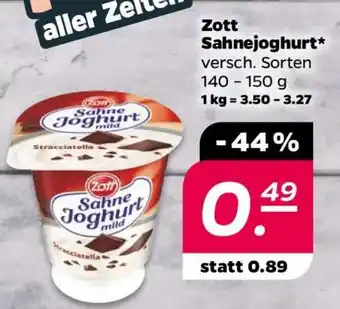 NETTO ZOTT Sahnejoghurt Angebot