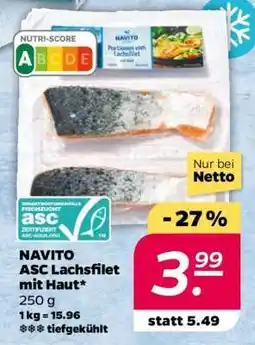 NETTO NAVITO ASC Lachsfilet mit Haut Angebot
