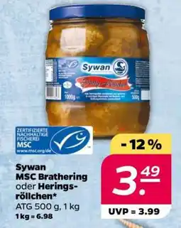 NETTO Sywan MSC Brathering oder Heringsröllchen Angebot