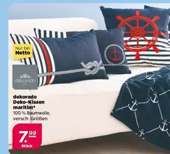 NETTO dekorado Deko-Kissen maritim Angebot