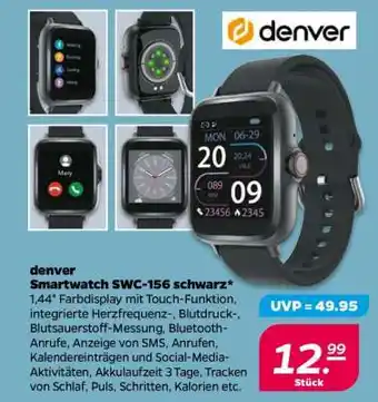 NETTO denver Smartwatch SWC-156 schwarz Angebot